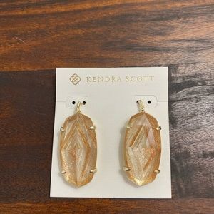 Kendra Scott Gold Dusted Faceted Elle Earrings